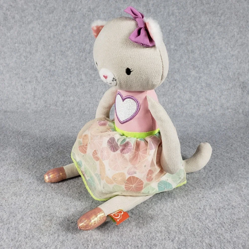 B. is for Bonbon Plush‎ Cat Doll Pink Floral Dress Ballet Shoes Heart Purple Bow
